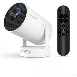 Electric FocusMagcubic Mini Projector 4K Support, Portable Projector with WiFi 6 and Bluetooth 5.4, Smart Proyector, 5W Soundbase Speaker, 180Rotation for Home Theater