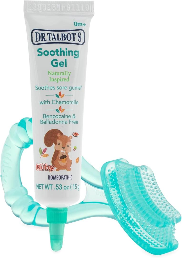Dr. Talbot's Soothing Gel for Sore Gums with Silicone Massaging Toothbrush - 2-Piece Set