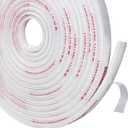 TORRAMI Door Brush Sweep Seal Tape 11/32 inch x 3/16 inch x 16 ft, Brush Door Seals for Sliding Doors Keep Bugs Out Upgraded Package Design No Twist, White