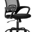 FDW Ergonomic Office Chair Home Desk Chair Task Mesh Computer Chair Gaming with Back Lumbar Support Armrest Modern Swivel Modern Adjustable Rolling Executive Mesh Chair for Women Men (Black)