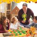 48 Pack Thanksgiving Flower Pot Paper Craft Kits DIY Thank Autumn Maple Leaf Pumpkin Acorn Decor Make Your Own Flowers Craft with Sticker for Thanksgiving Education Harvest Holiday