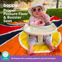Boppy Proper Posture Floor & Booster Seat - Ergonomic Infant Seat and Toddler Seat with Removable Washable Tray and Back Support for 4-36 Months - Oatmeal