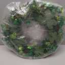 Thick & Timer - St. Patrick's Day Decorations, 18 Inch St. Patrick's Day Shamrock Wreaths for Front Door with 20 Green Lights Glitter Clover Berries Spring Wreath Irish St. Patrick's Day Door Decorations