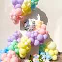 Pastel Rainbow Balloons Arch Garland Kit, Macaron Assorted Color Balloon Arch Kit,18/12/5 In Pastel Spring Balloon Arch for Spring Tea Party Unicorn Birthday Party, Baby Shower Supplies