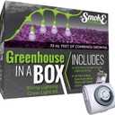 Miracle LED Greenhouse in a Box Grow Kit - Includes 4 Smokephonics Red & Blue Spectrum 150W Replacement Grow Light Bulbs & 1 4-Socket Corded Fixture with SproutMatic Grow Light Timer (2-Pack)