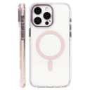 OKBUOK for iPhone 14 Pro Max Case [Compatible with Magsafe],Girls Women Clear Magnetic Case Silicone Shockproof Protective Cover with Pattern Classic Pink