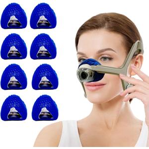 8 Pack Nasal CPAP Mask Liners One Size Compatible with All Size N20 Nasal Mask Cushions. Enjoy Silky Comfort, Reducing Facial Redness and Pressure Marks for Enhanced Comfort (Blue)