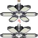 LED Garage Light Motion Sensor - 200W Deformable Garage Lights Ceiling LED, 20000LM Shop Lights Motion Activated, Motion Sensor Light Indoor for Garage, Workshop, Basement, Barn (2 Pack)