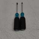 DURATECH 2-Piece S2 Steel Screwdriver Set, Professional Screwdrivers with Non-Slip Cushion Grip & Marked Specifications, Phillips and Flathead Screw Driver, Hand Tool for Home and Industrial Use