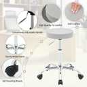 FIRAVOE Rolling Stool Adjustable Height 19.5-26.6,Tattoo Chair for Artist, Gray Stool for Hairstylist (Gray) (No Back & Footrest, Grey)