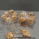 HOMSFOU Candle Holder: Flower Shaped Metal Tealight Stand for Yoga, Buddhism, and Temple Home Decor (2pcs)