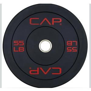 CAP Barbell Rubber Olympic Bumper Plate 55 LB | Multiple Options/Colors