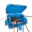 Flemoon Large Outdoor Electrical Box (12.5 x 8.5 x 5 inch), IP54 Waterproof Outdoor Extension Cord Cover Weatherproof, Protect Outlet, Plug, Socket, Timer, Power Strip, Holiday Light Decoration, Blue