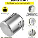 Layhit 2 Pcs Fryer Grease Bucket 6 Gal 8 Gal Oil Disposal Caddy Steel Fryer Oil Bucket Leakproof Lid and Lock Clips Rustproof Coating Grease Transport Container with Strainer Bags for Filtering