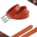 Jeereal English Stirrup Leathers for Equestrian Riding (56" / 142cm, Brown)