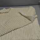 Simmore Decorative Christmas Throw Pillow Covers 20x20 Set of 2, Soft Natural Plush Flannel Double-Sided Fluffy Couch Pillow Covers for Sofa Living Room, Cream White