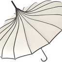 Queekay 1 Pcs Gothic Pagoda Umbrella 36" Large Retro Parasol for Rain or Sun, Wedding Umbrella, Vampire & Gothic Lover Gifts