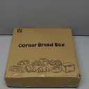 Goozii Corner Bread Box for Kitchen Countertop, Black Bread Storage Container for Homemade Bread, Two Layer Breadbox under Cabinet Mount, Large Bread Holder for Kitchen Counter, Pantry Shelf