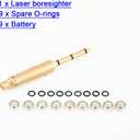 22LR Laser Bore Sight End Barrel, Red Dot Boresighter(3 Set Batteries)