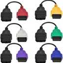 OBD2 Adapter 6PCS for MultiECUScan Adapter Cable 6 Colors Adapter Cable OBD2 Diagnostic ECU Scan Tool Replacement for Fiat for Lancia