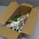 Wedding Bouquets for Bride Bridesmaid,White Champagne Artificial Roses Flowers for Wedding Church Decoration (6.5in)
