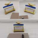 Metal Desktop Card Holder for Desk Decorative Business Card Display Stand for Countertop Bird Design Golden 1 Pack