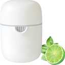 Lemon Squeezer and Simple Manual Citrus Juicer Small Portable Lime Juicer Cup with Two Ways of Use for Different Fruits (White)
