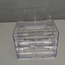 MaxGear Acrylic Brochure Holder 8.5 x 11 inch, 4 Tier Clear Literature Organizer Magazine Stand Display with Removable Divider for 4 x 9 inch Brochures, Pamphlet, Wall Mount or Countertop, 1 Pack