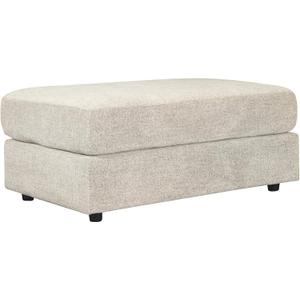 Signature Design by Ashley Soletren Contemporary Chenille Oversized Ottoman, Off-White, 26"D x 48"W x 20"H