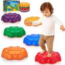 Stepping Stones for Kids - 6Pcs Non-Slip Balance Stepping Stones, Promote Toddler Gross Motor Skills & Coordination, Obstacle Course Toys for Indoor & Outdoor Play, Ideal Gifts for Toddlers