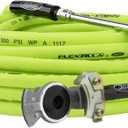 Flexzilla Truck Tire Inflator Kit with 3/8 in. x 50 ft. Hose, Heavy Duty, Lightweight, Hybrid, ZillaGreen - HGH2-FZ