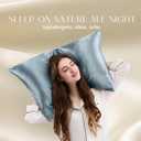 ZIMASILK 100% Pure Mulberry Silk Pillowcase for Hair and Skin Health,Soft and Smooth,Both Sides Premium Grade 6A Silk,600 Thread Count,with Hidden Zipper,1pc (King 20''x36'',Dusty Blue)