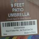 9' Outdoor Patio Umbrella, Outdoor Table Umbrella, Yard Umbrella, Market Umbrella with 8 Sturdy Ribs, Push Button Tilt and Crank