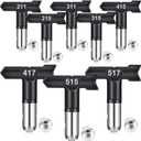 8 Pcs Spray Tips for Paint Reversible Airless Spray Nozzles Machine Part Guns for Homes Buildings Painting Decks Fences(211, 215, 311, 315, 415, 417, 515, 517)