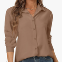 hearain Women's Button Down Shirts Long Sleeve Basic Classic Soft Shirt Collared Fashion Dressy Casual Blouses, S