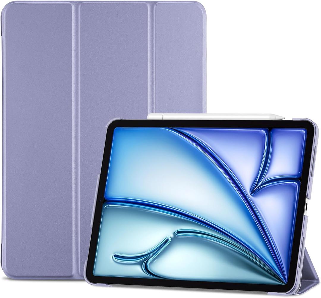 ProCase Smart Case for iPad Air 11-inch M4 (2026, 8th Gen) / M3 (2025) / M2 (2024) & 10.9 Inch iPad Air 5th (2022) & 4th (2020) Protective Hard Back Cover with Auto Sleep/Wake - Purple | M3, M2, 2025, 2024, 2022, 2020