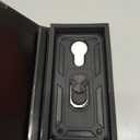 Military Grade Drop Impact for Motorola Moto G7 Power Case Moto G7 Supra Case 360 Metal Rotating Ring Kickstand Holder Magnetic Car Mount Armor Shockproof for Moto G7 Power Phone Case (Black)