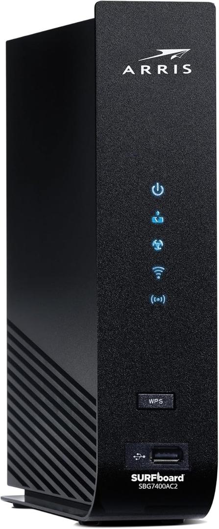ARRIS (SBG7400AC2) - Cable Modem Router Combo - Fast DOCSIS 3.0 & AC2350 WiFi , Approved for Comcast Xfinity, Cox, Charter Spectrum & more , Four 1 Gbps Ports , 800 Mbps Max Internet Speeds