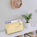 2 x KTRIO Acrylic Mail Holder, Clear Mail Organizer Countertop, Letter Envelope Holder for Desk, Mail Sorter Letter Stand for Home Office School