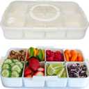 Puccino's Kitchen Snackle Box Container; 1 Pack; Microwave and Dishwasher Safe; Versatile snack box; Serving tray; Ideal Lunchable Container; snack box container serving dish; adult bento box