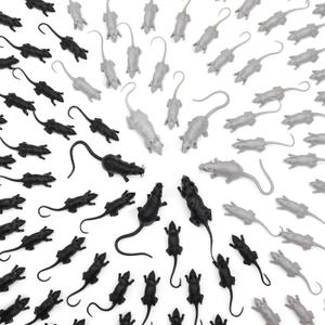 76 Piece Mini Faux Rats Bulk Plastic Faux Mouse Toys Realistic Pranks Mice Simulated Large and Small Mouse Rat Decorations for Christmas, April Fools' Day, Creepy Prank Party Supplies