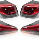 Nakkaa 4pcs Left & Right Tail Lights Assembly Compatible with RA- V Four 2016-2018 Outer Inner Halogen Rear Brake Lamp TO2804133 TO2805128 TO2802133 TO2803133
