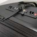 Carry On Luggage 22x14x9 Airline Approved, FLO5 Expandable Polycarbonate Suitcase with Front Pocket (FX-Core, Black, 20 Inch)