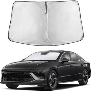 EcoNour Windshield Sunshade Compatible for Hyundai Sonata 2020-2024 2025 2026, Sun Visor for Front Windshield & Window Sun Shade Cover, UV Heat Blocker & Protector, Car Accessories