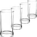 P&V 5 oz Straight Up Juice & Tasting Glass  Pack of 4  Customizable Small Glasses for Juice, Spirits, Samples & Espresso  Clear Durable Glassware  Dishwasher Safe Mini Drink Glasses