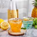  Heavy Duty Plastic Cups, 9 oz, Gold Rimmed, Clear, 100 Count, BPA Free, Disposable, for Party & Wedding