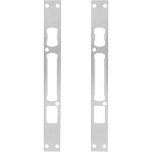 DOITOOL 2 PCS 10.2 inch Door Strike Plate Security Latch Strike Flat Door Security Plates Stainless Steel Door Reinforcement Kit for Deadbolt Armor Heavy Duty Residential Use