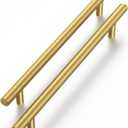Haliwu 30 Pack Cabinet Handles Brass Gold Cabinet Pulls 5 Inch Hole Center Drawer Pulls Modern Bar Dresser Handles for Bathroom Kitchen Bedroom