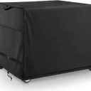 Outdoor Prep Table Cover- Heavy Duty Waterproof Cover for Outdoor Stainless Steel Table,Compatible with 42 inch Outdoor Utility Cart and Storage Cabinet Black
