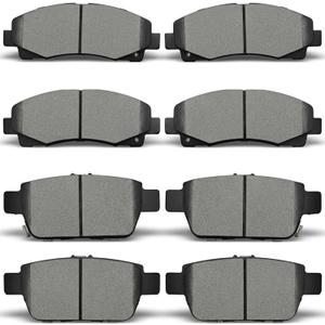 ALADICHE Front & Rear Ceramic Disc Brake Pads for 2006-2014 Honda Ridgeline,for 2009-2014 Acura TL (D1102 D1103)